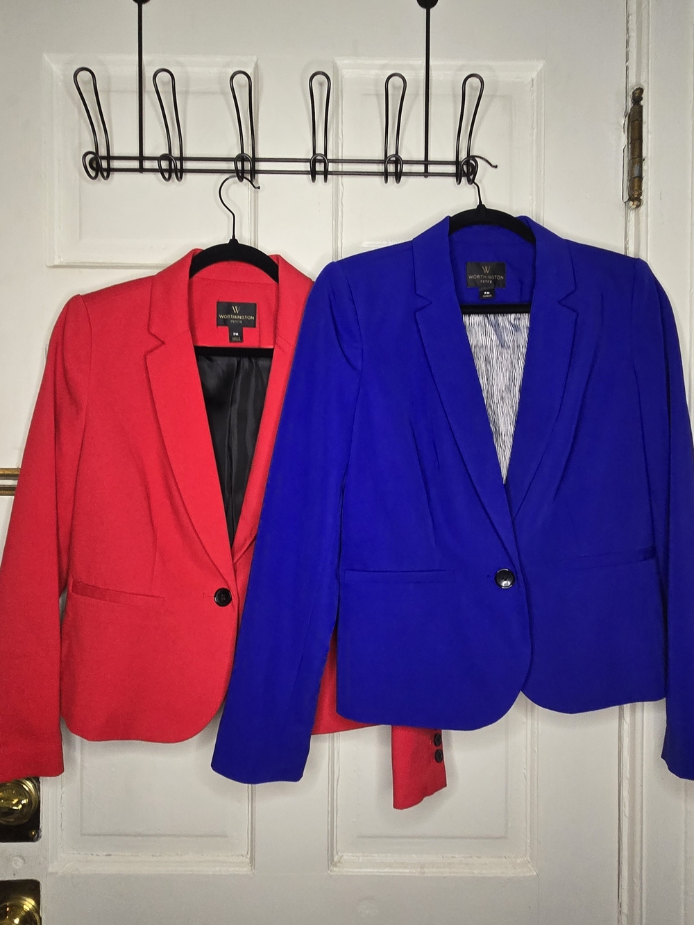 Worthington Womens MP Medium Petite Blazer Bundle Red & Royal Blue Jackets